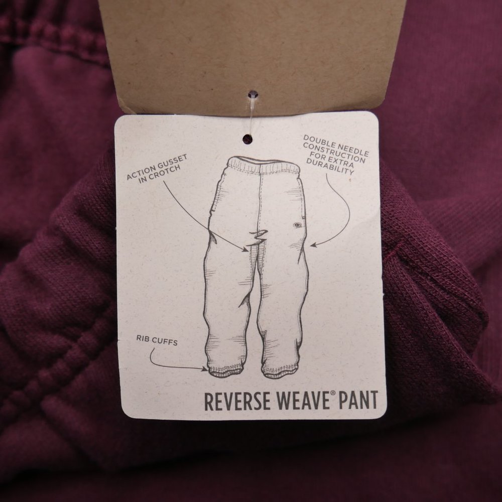 Champion Men's Reverse Weave Sweatpants Burgundy - Picture 7 of 8